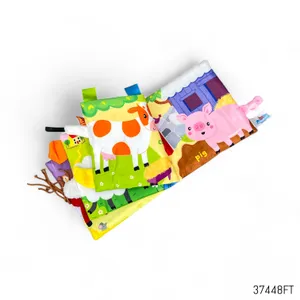 Monowa Mart | Baby First Learning Cloth Book with Tails - Farm Tails