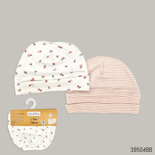 Monowa Mart Lilly Fynn Baby Cotton Cap Set 2pcs (6-12 Months)